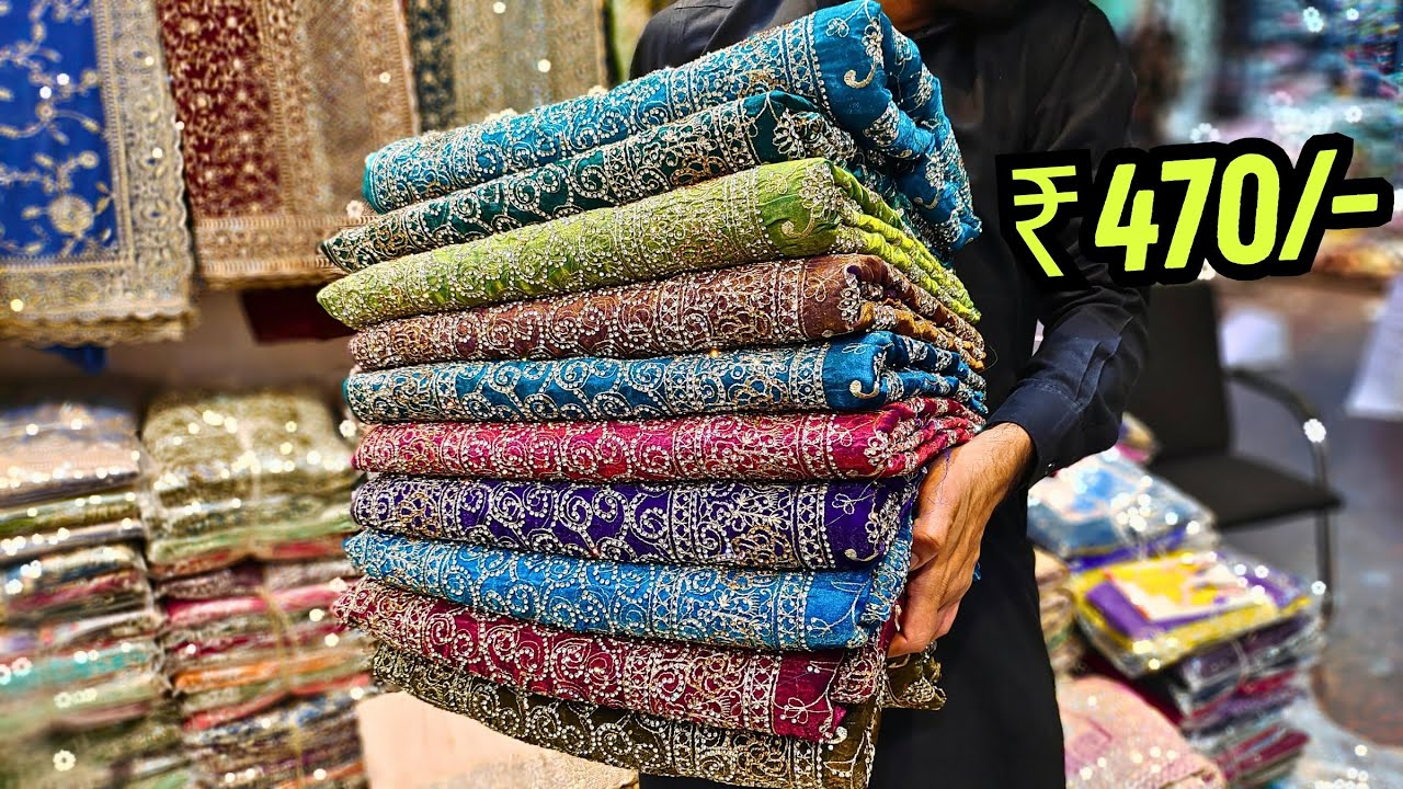 Tissue Organza Sarees ₹470/- Mai 😱 Wholesale Wedding Sarees Hyderabad