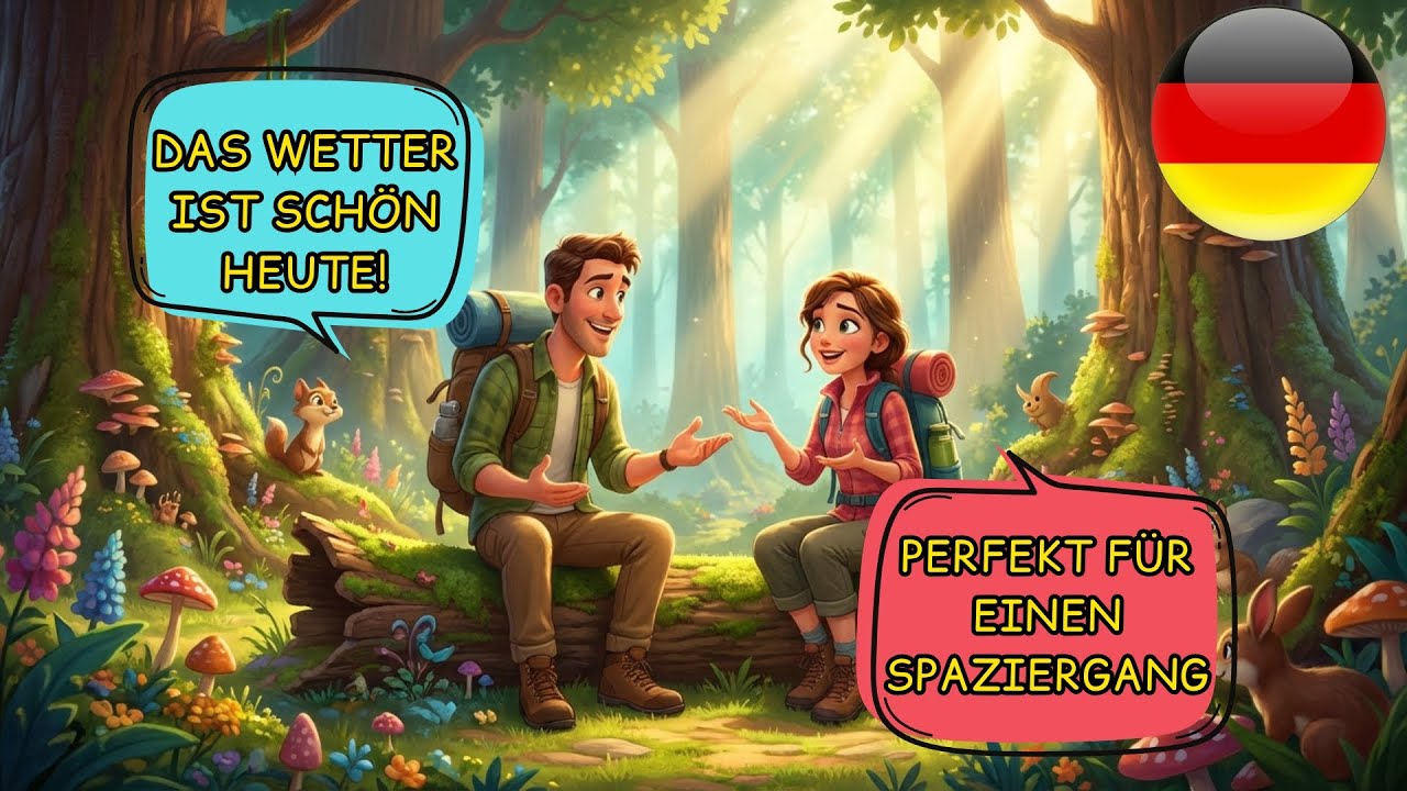 5 Easy German Dialogues for Beginners (A1-A2) | In the Forest 🌲