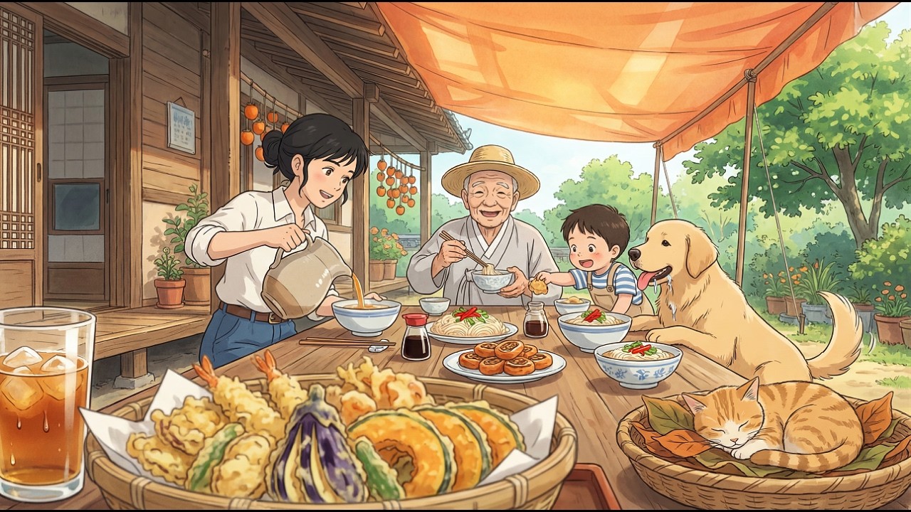 Harvesting Green Persimmons & Cooking Summer Feast 🏡 [Ghibli Style ASMR]