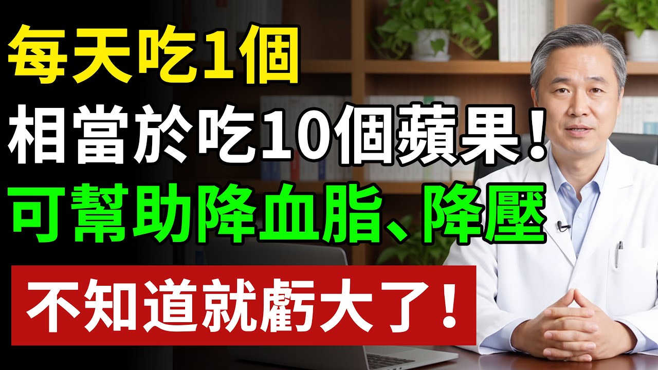 每天吃1個，相當於吃10個蘋果！可幫助降血脂、降壓，不知道就虧大了！#健康#健康飲食 #養老生活 #老年健康 #樂齡健康