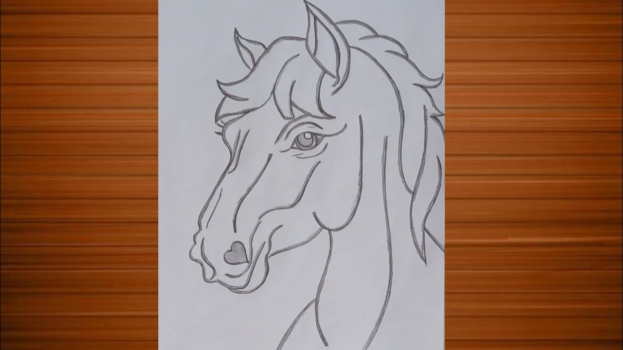 Horse Face Drawing Step by Step 🐎 | Pencil Sketch Art | Easy Drawing Tutorial