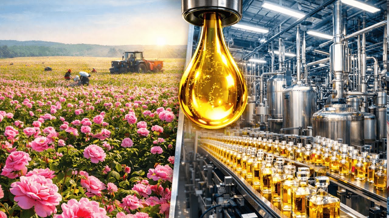 Inside the World’s Largest Perfume Factory – How Flowers Become Liquid Luxury (Full Process)