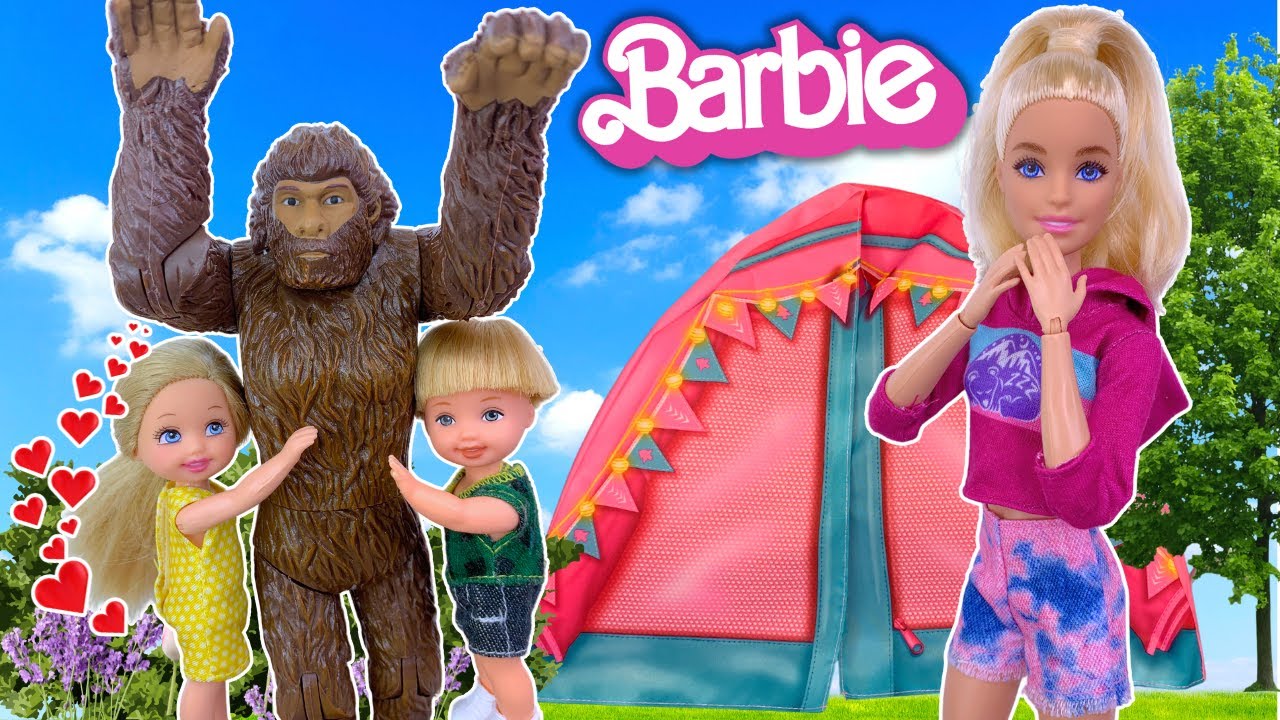 Barbie & Ken Doll Family Camping Trip and Playground Playdate