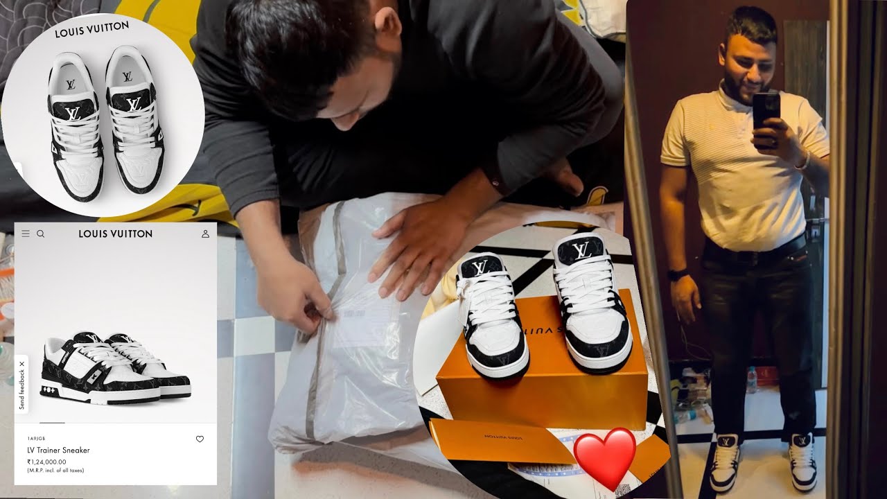 BOSS.🎀 LOUIS VUITTON Unboxing New LV Trainer Sneaker👟.😍✌🏻