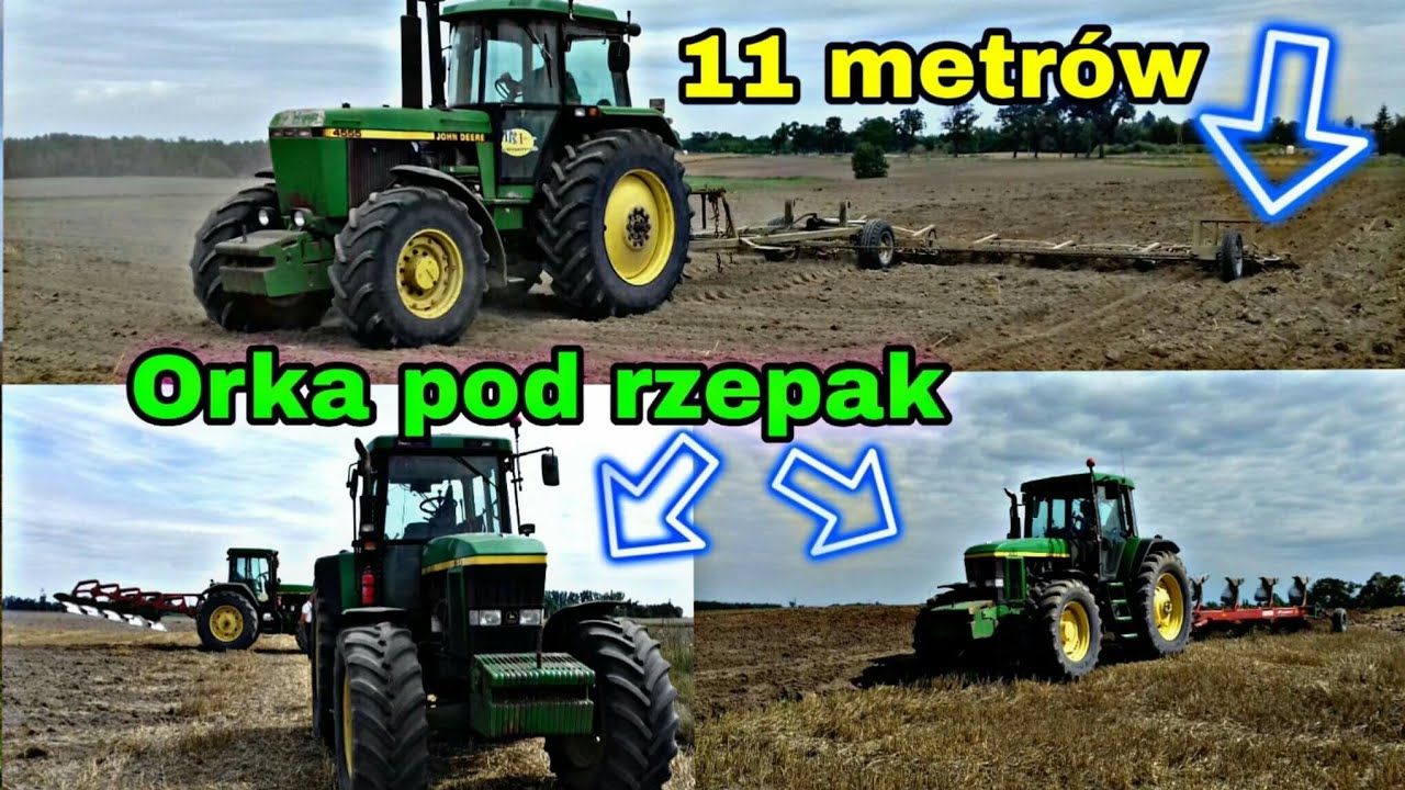 Orka pod rzepak 🔥 3x John Deere 🔥 GR Wieszczyce 🔥