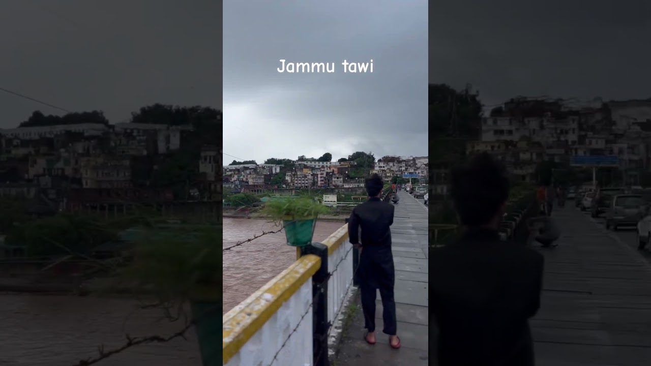 🌧️ Heavy Rain in Jammu | Tawi River Rising | Flood Alert 2025
