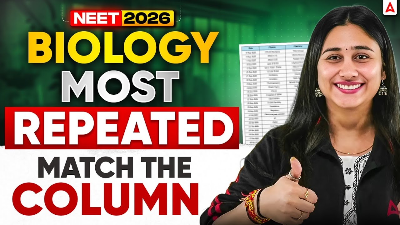 Most Repeated Biology Match the Column Questions for NEET UG 2026 | Bharti Ma'am