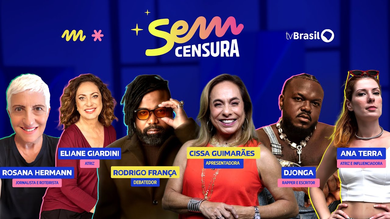 Sem Censura recebe Eliane Giardini, Djonga, Ana Terra, Rosana Hermann e Rodrigo França | AO VIVO
