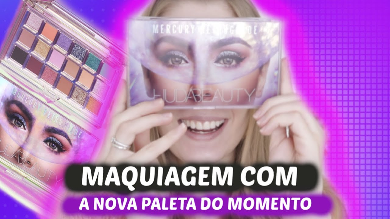 MAQUIAGEM TOP com a NOVA paleta da HUDA BEAUTY mercury retrograde | Amanda Pastore