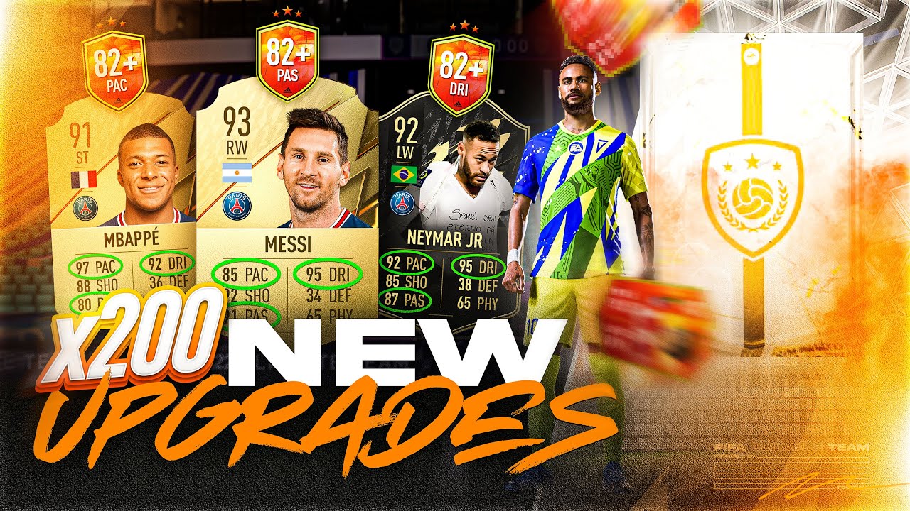 What do you get from 200 Guaranteed 82+ Upgrade Packs?