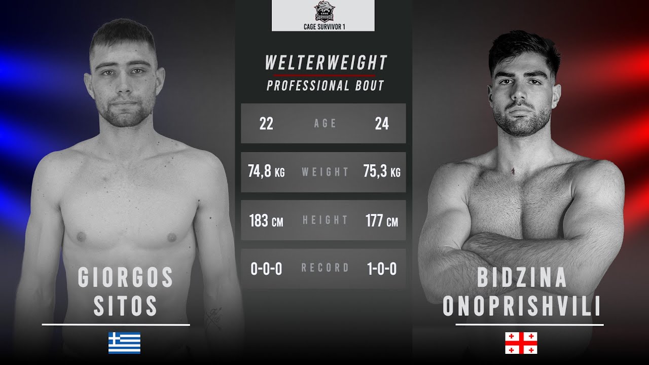 Cage Survivor 17: Giorgos Sitos vs. Bidzina Onoprishvili Full Fight