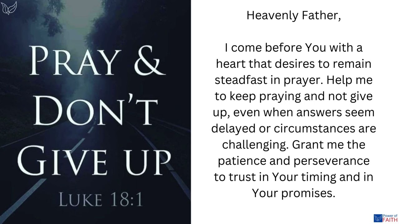 Pray and dont give up