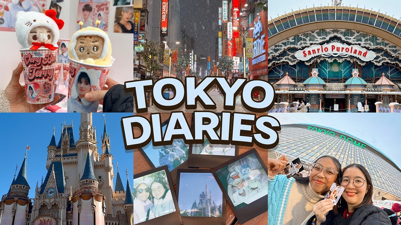tokyo diaries 🇯🇵 · my first snow ❄️ taehyun birthday café hopping 🎈 sanrio, disney & the eras tour ✨
