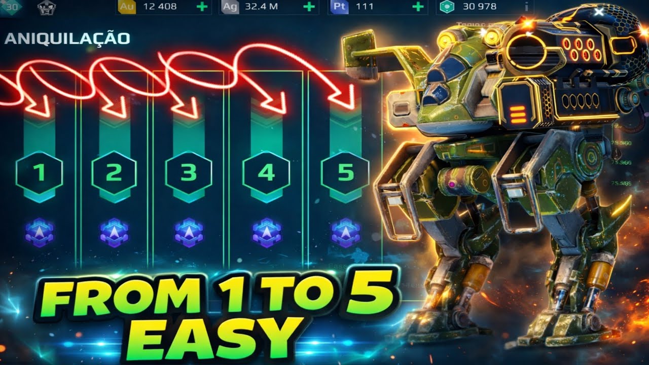 GUIA DO MODO ANIQUILAÇÃO DO 1 AO 5 ( WAR ROBOTS )