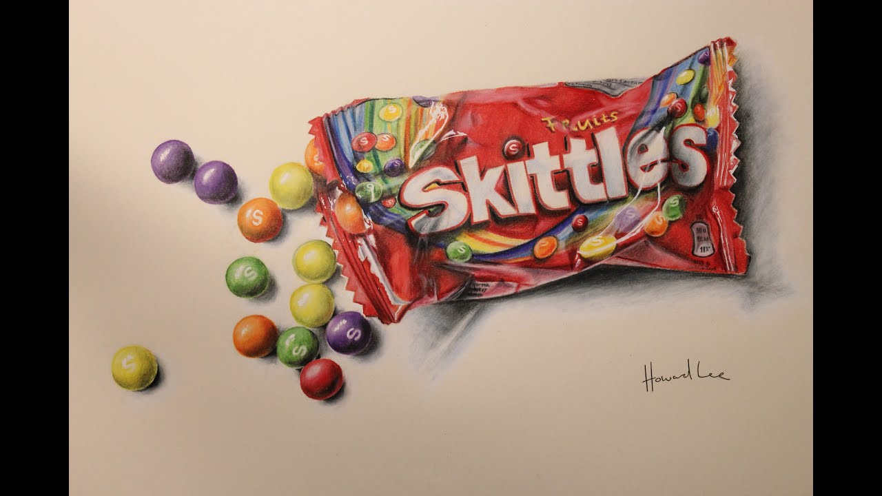 Drawing Time Lapse: Skittles