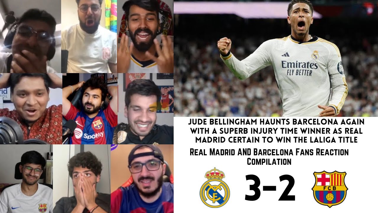 EL CLASICO!! BARCA AND MADRID Fans Reaction to REAL MADRID 3-2 BARCELONA | LALIGA GW 32 | 22-04-2024