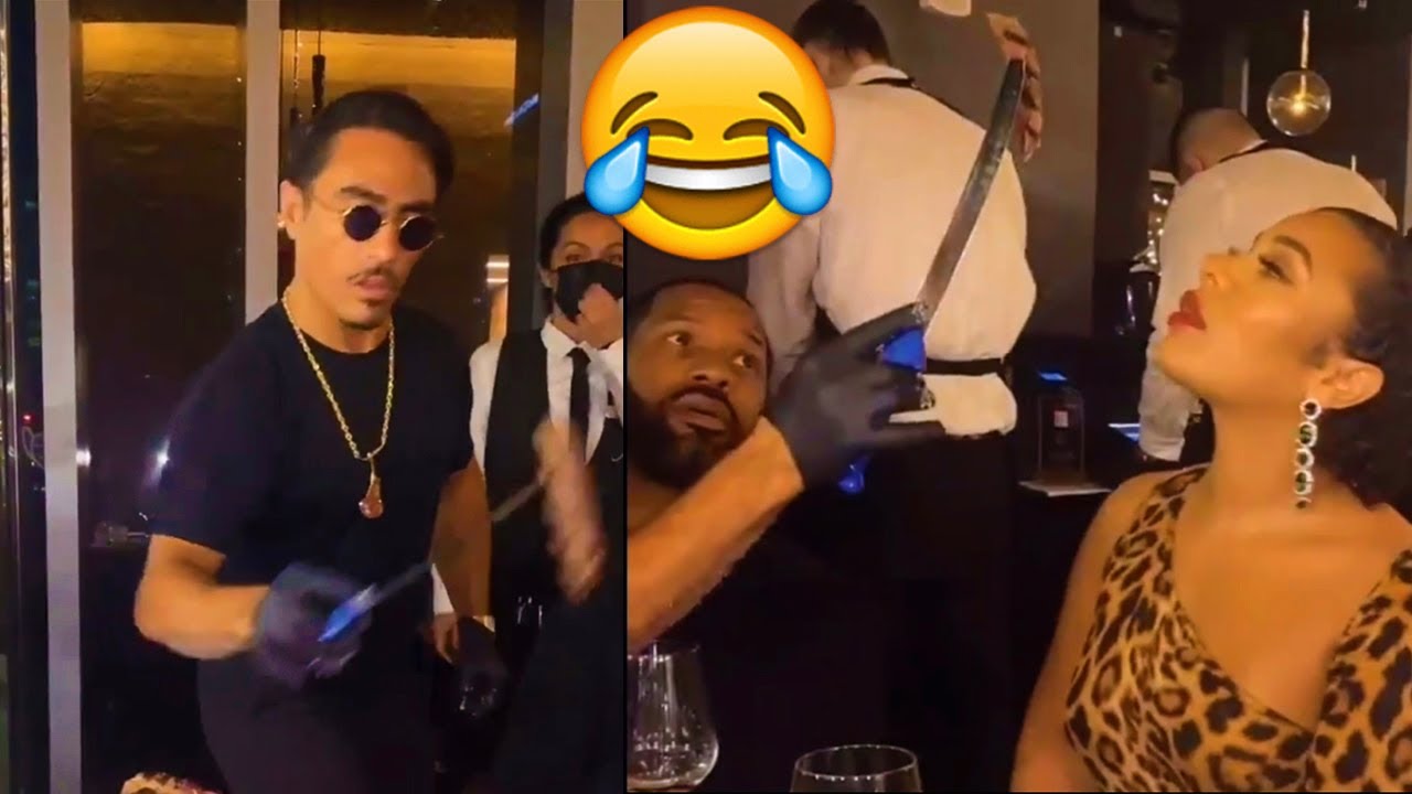 SALT BAE FEEDING WOMAN IN FRONT OF HER MAN 😂 FULL VIDEO FOOTAGE INCLUDED