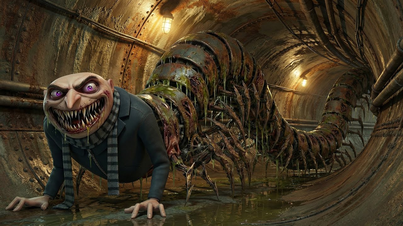 Gru transforms into a giant iron centipede monster 😱 The Rise of the Grinch | Funny Minions cartoon