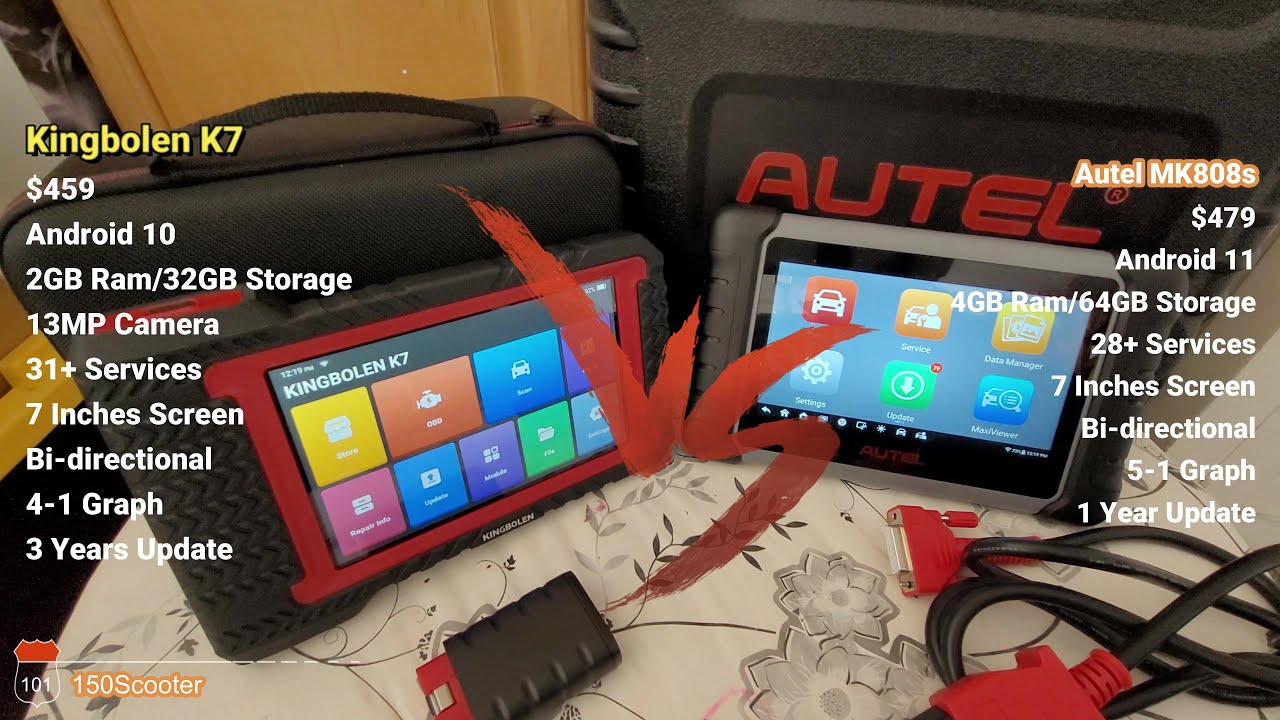 2025 Autel Maxicom MK808s VS Kingbolen K7 Diagnostic OBD2 Scantool, Which Comes Out Ahead ??
