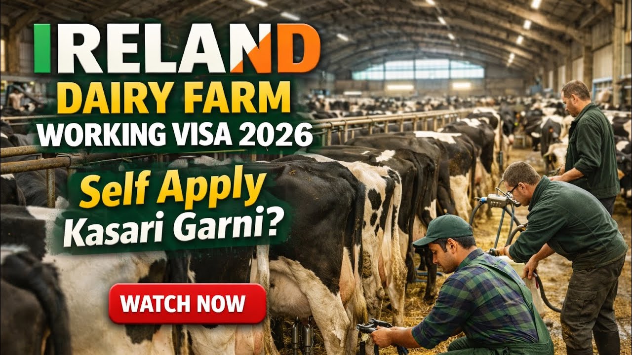Ireland working visa for Nepali dairy farm worker | How to apply ireland dairy farm| Self apply 2026
