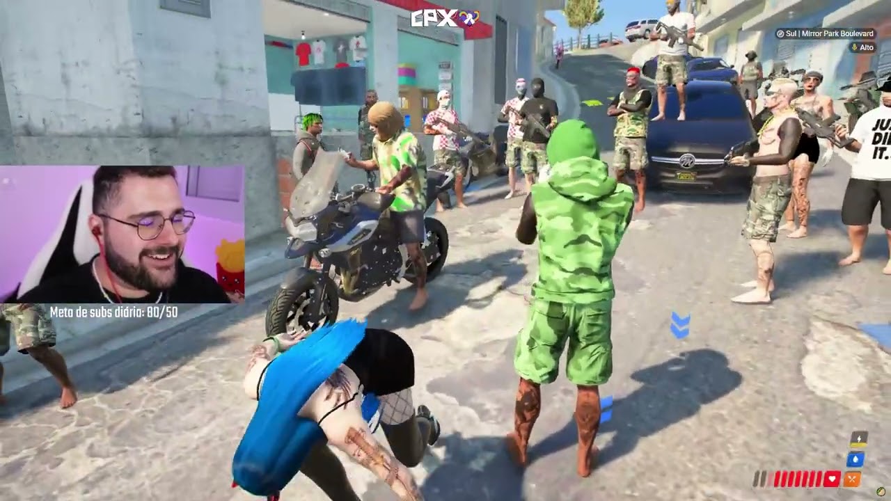 Batata chuta a moto do Luqueta dentro da FAVELA e olha a reação dele 😂 Park Tiffany GTA RP