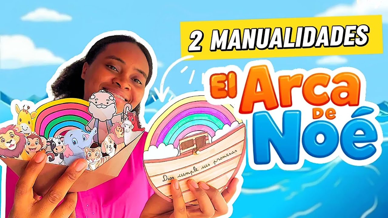 2 Manualidades del Arca de Noé 🕊️🌈 | Barco de Papel y Manualidades Cristianas para Niños