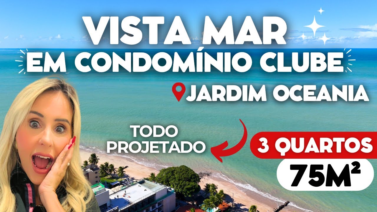 APARTAMENTO VISTA MAR E TODO PROJETADO EM CONDOMÍNIO CLUBE NO JARDIM OCEANIA| João Pessoa | CÓD. 824