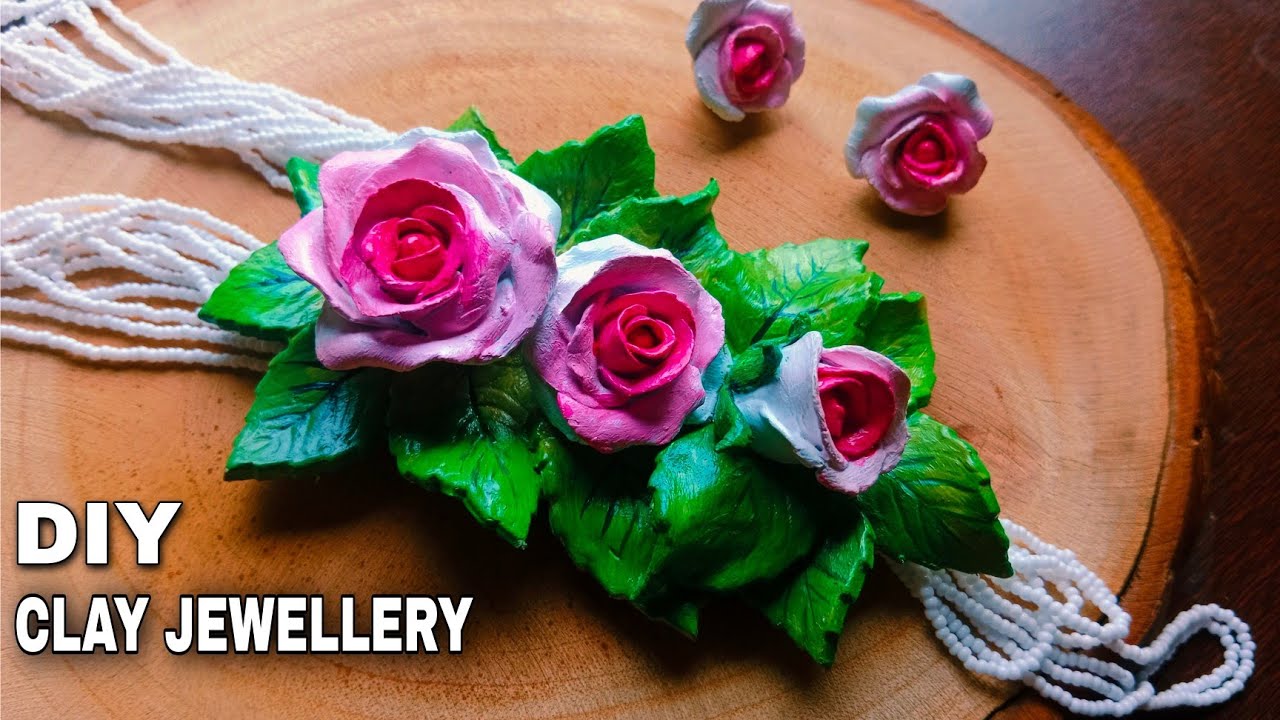 How To Make A Rose Clay Flower||ক্লে গোলাপ বানানোর সহজ উপায় || Clay Rose Tutorial||Air Dry Clay ||