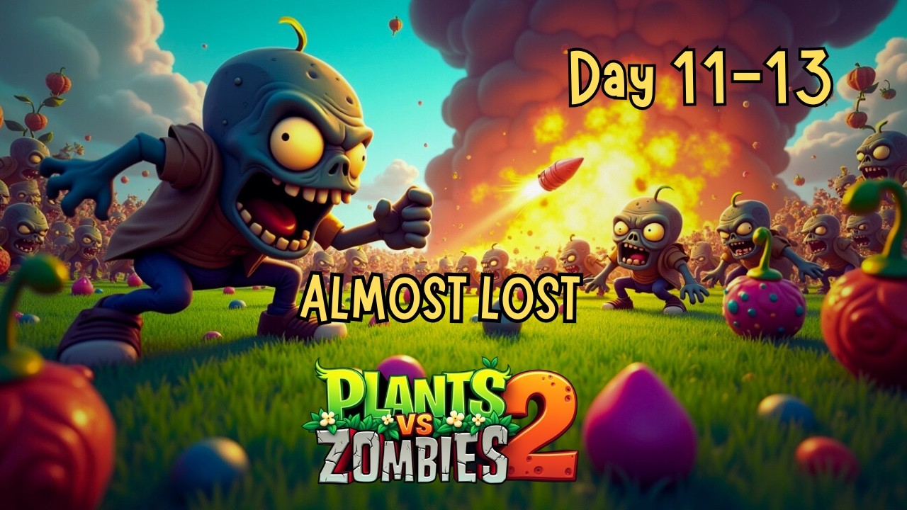 Day 11–13 Got Serious… I Had to Change Strategy | PVZ2 Beginner Gameplay #4