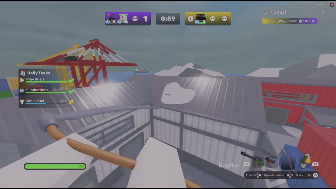 Trying to get a win again in Roblox rivals.