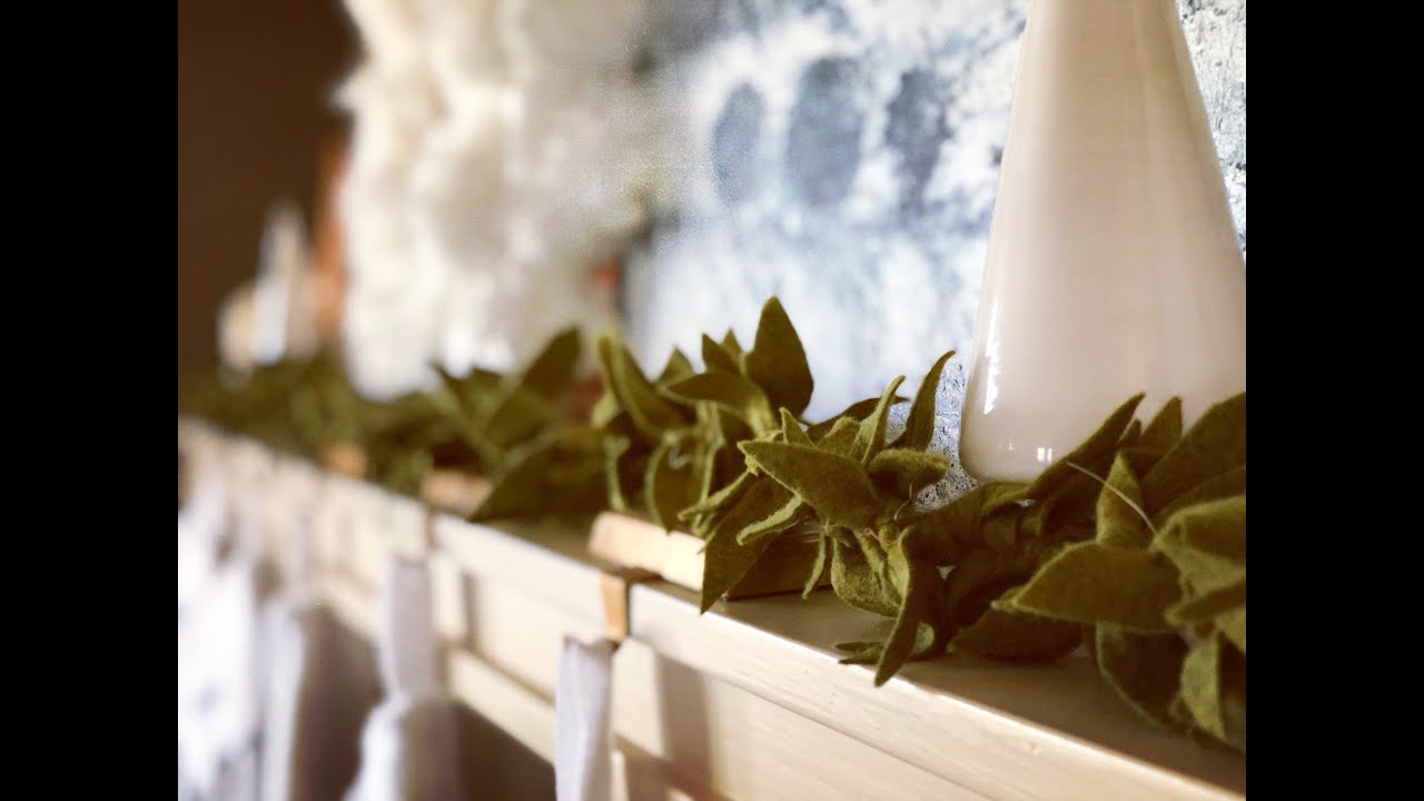 DIY The Prettiest (and Easiest) Felt Leaf Garland