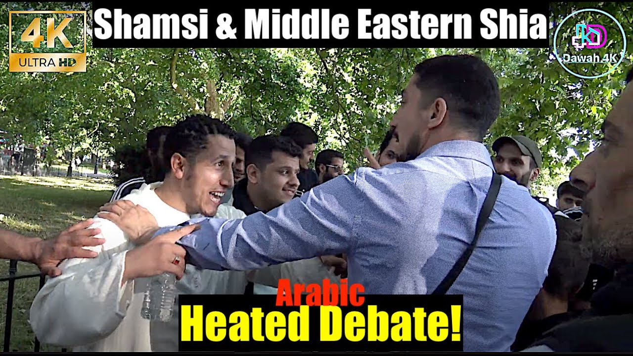 Sunni Shia Heated Debate - Shamsi Arabic  Speakers Corner