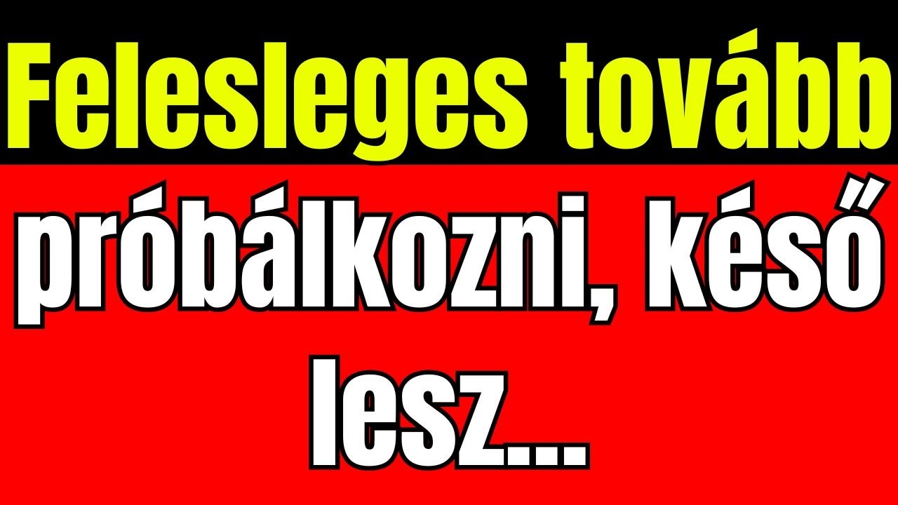Csak akkor ismeri fel a fontosságát, amikor már nem tud cselekedni... a megbánás, ami fáj...
