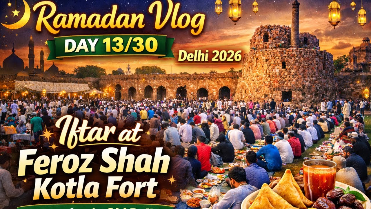 Ramadan Vlog Day 13/30 | Feroz Shah Kotla Fort Iftar in Delhi 2026 | Ramadan Vibes in Old Delhi