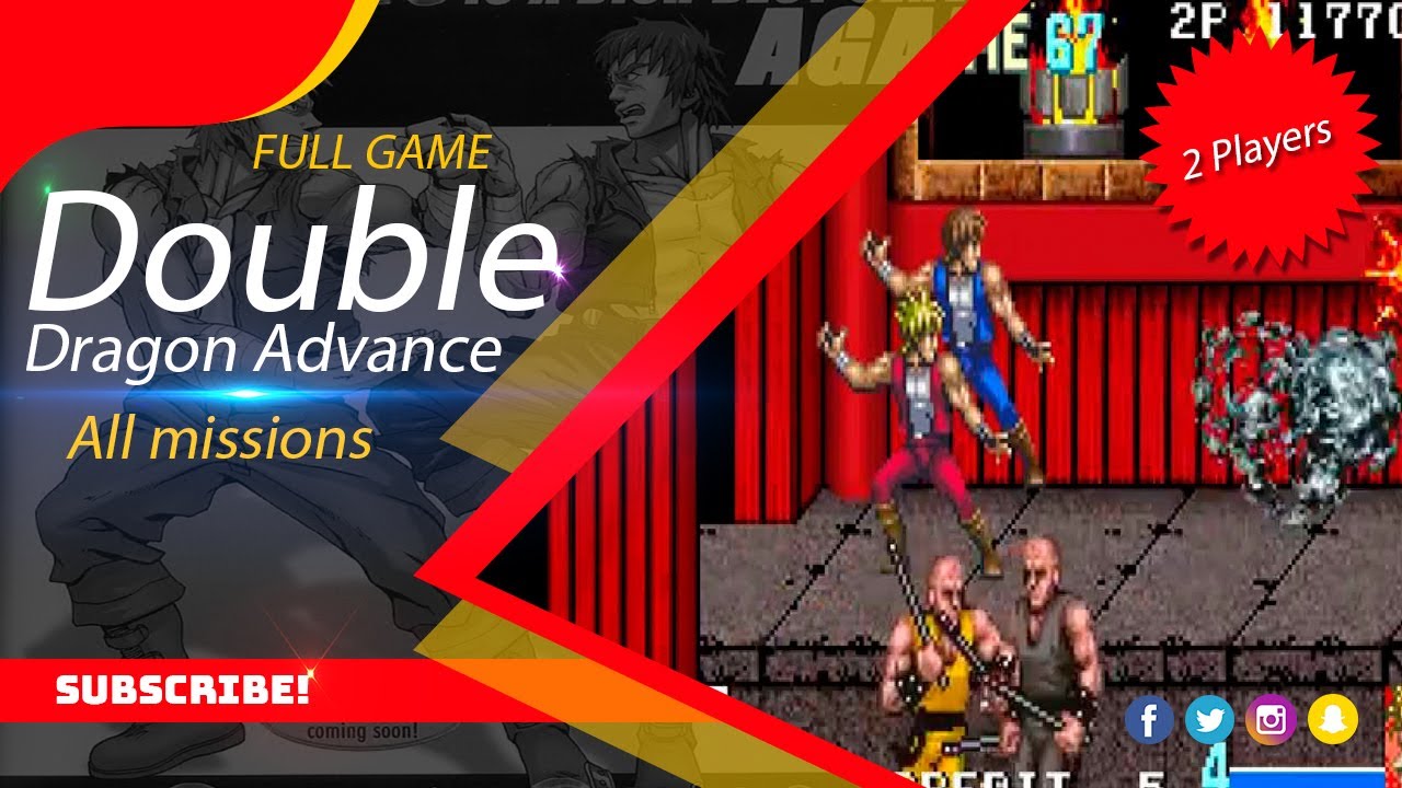 Longplay - Double Dragon Advance - GBA - FULL GAME - 2 Players Coop