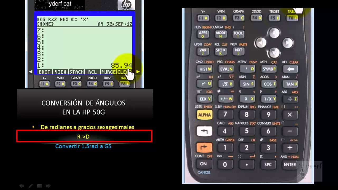 Conversion de Angulos en la HP 50g