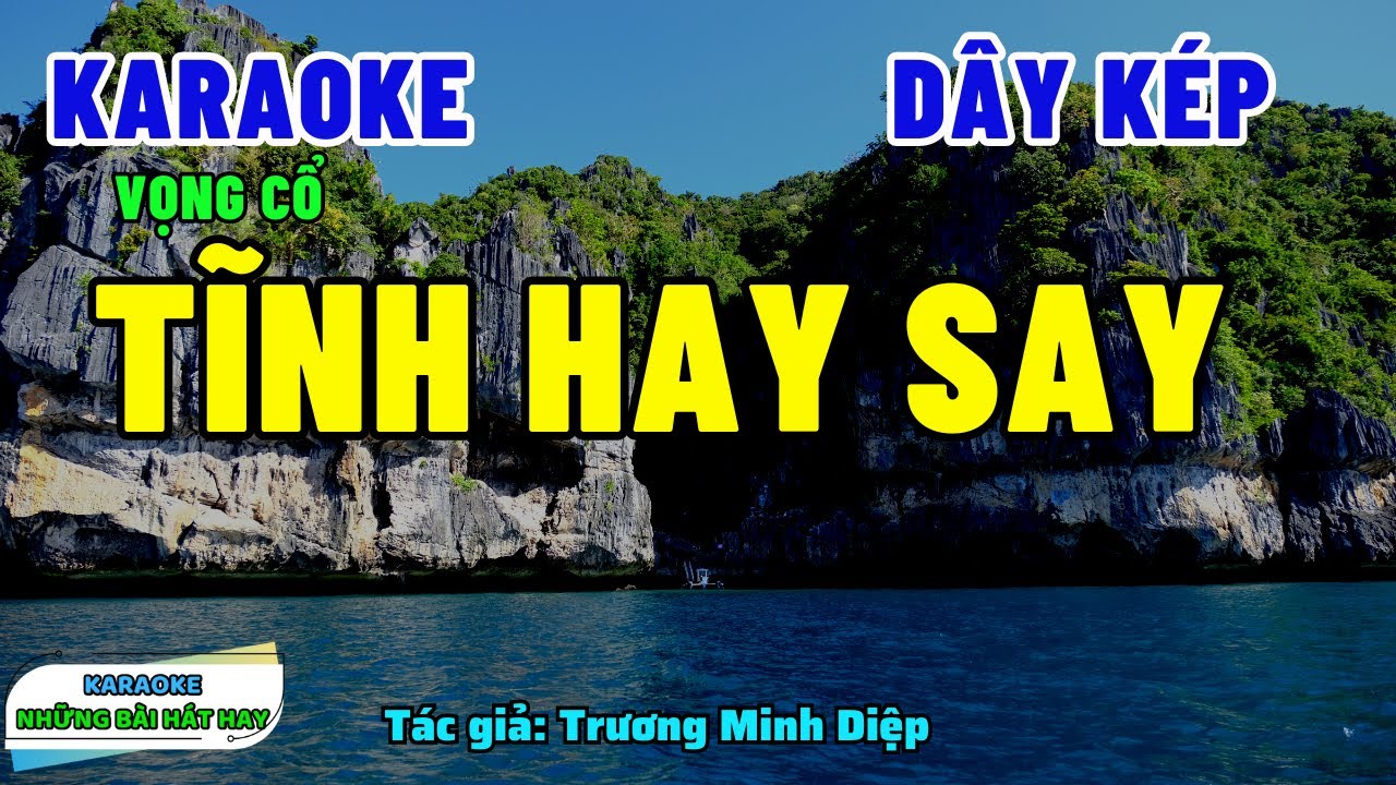 Karaoke TĨNH HAY SAY Vọng cổ | Dây kép