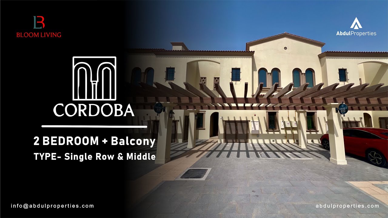 2 Master BR | Mid & Single Row | Balcony | Cordoba-Bloom Living@AbdulProperties#cordoba #bloomliving