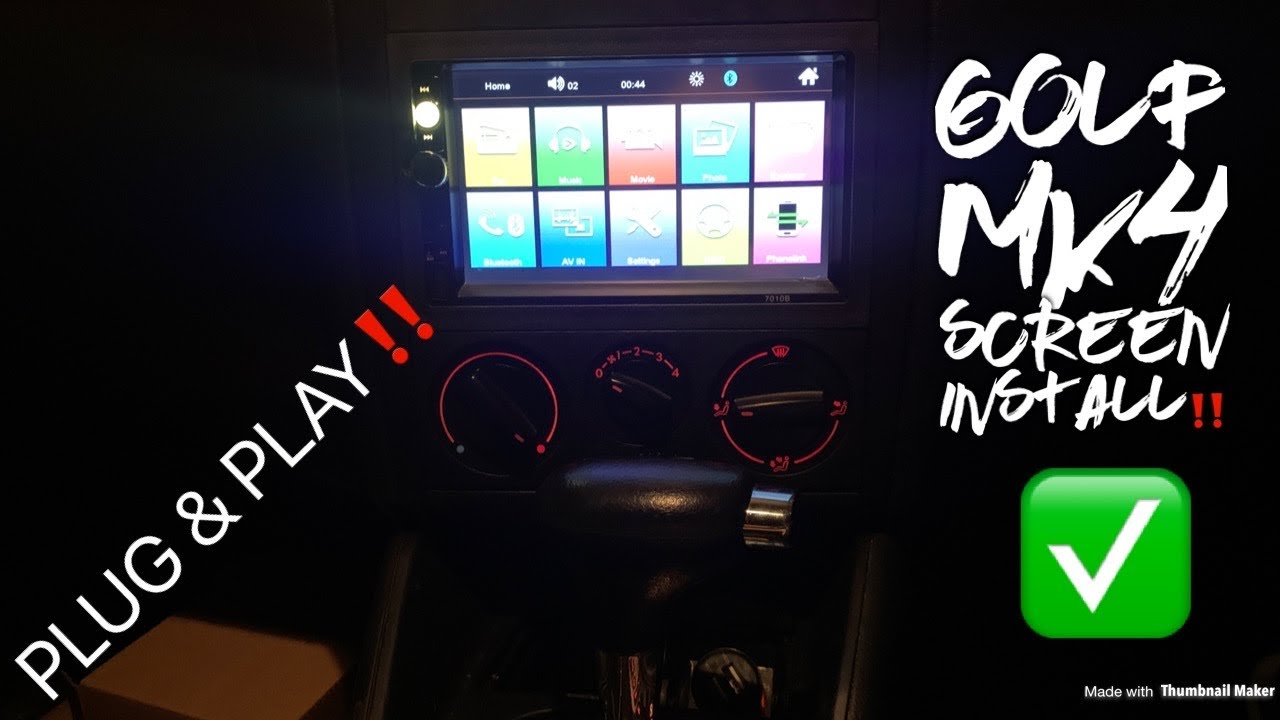 VW GOLF MK4 Double Din Screen Install‼️