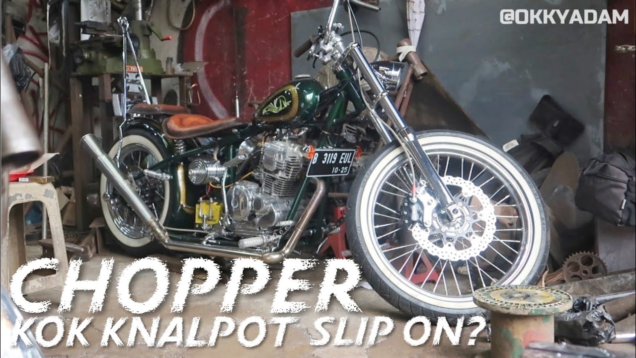 CHOPPER YAMAHA SCORPIO KENALPOT NYA BISA GANTI GANTI? @afrsenimankustombike6669
