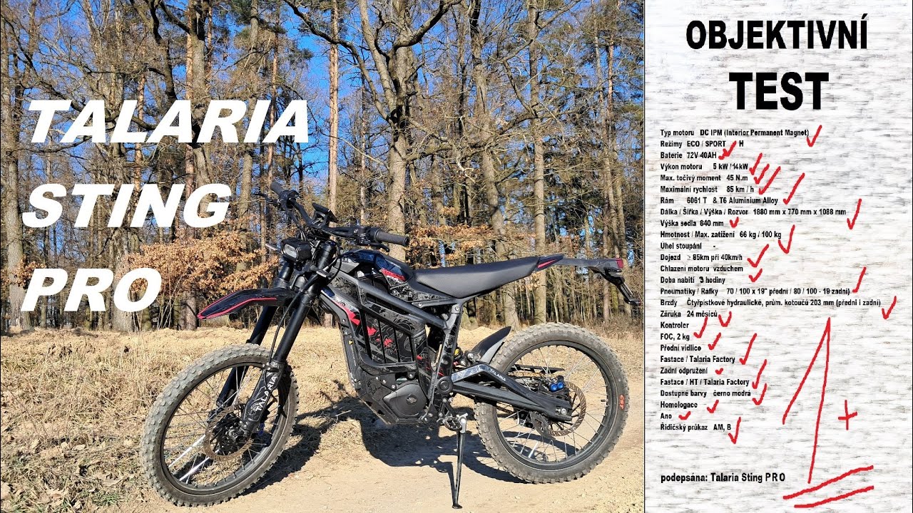 Objektivní test Talaria Sting Pro MX5