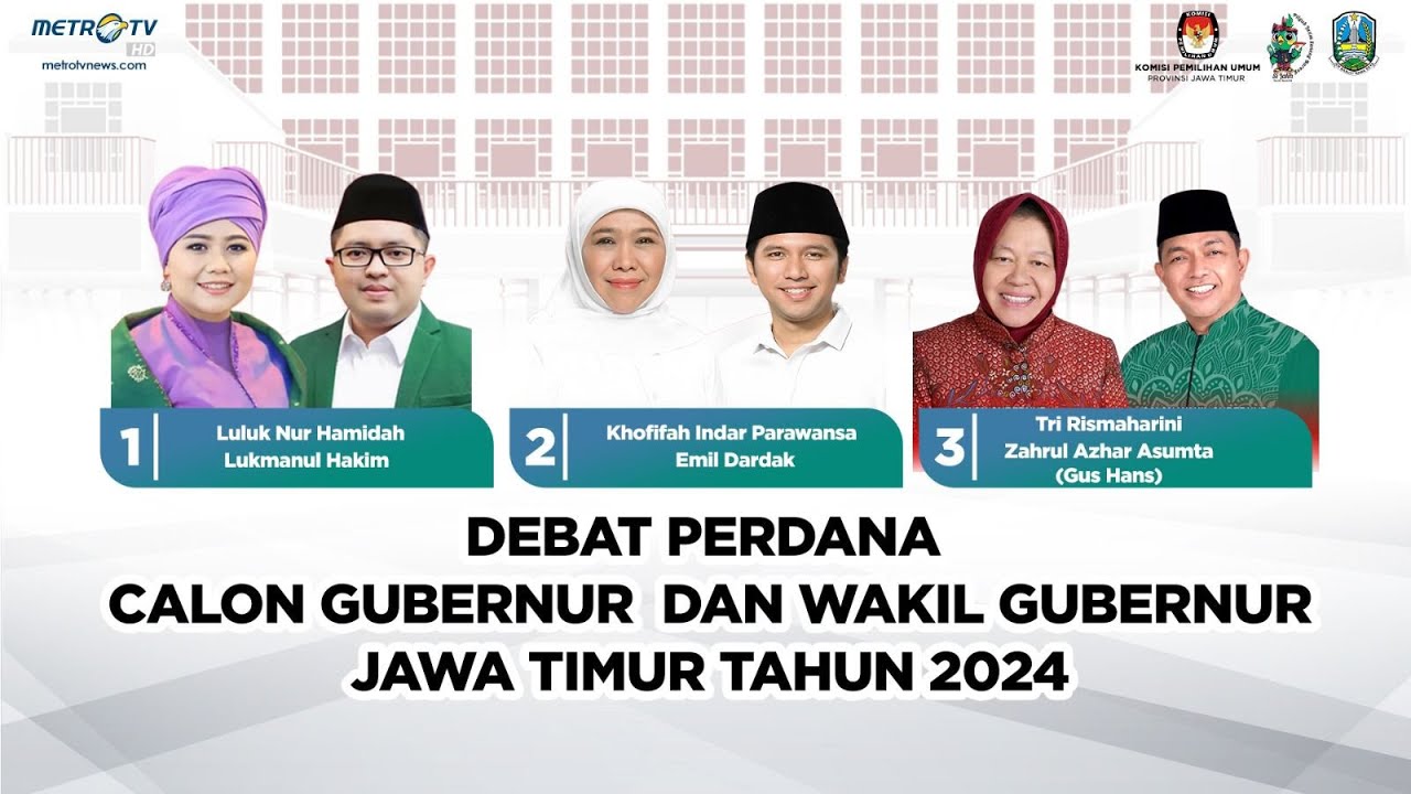 [FULL] DEBAT PERDANA CALON GUBERNUR DAN WAKIL GUBERNUR JAWA TIMUR TAHUN 2024
