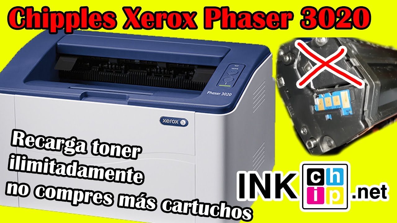 Chip virtual  Xerox Phaser 3020, recarga tóner ilimitadamente
