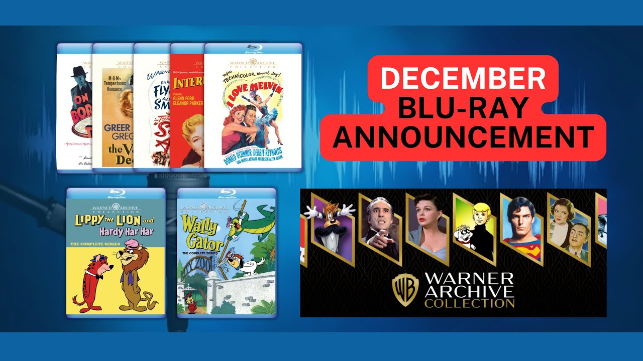 The Warner Archive DECEMBER New #Bluray Announcement #podcast #Film #cartoon