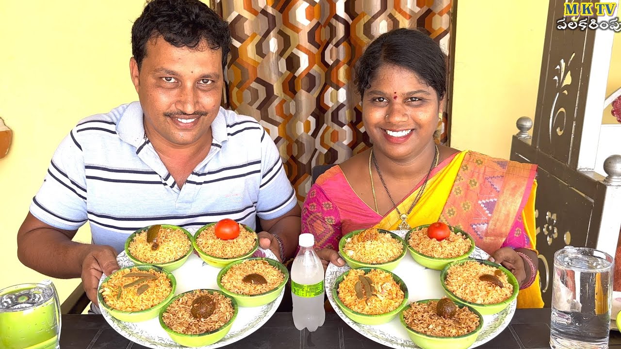 5రకాల పచ్చడ అన్నం తిండి పోటి#Eating Challenge#69 || Thindi Poti#MKTV పలకరింపు