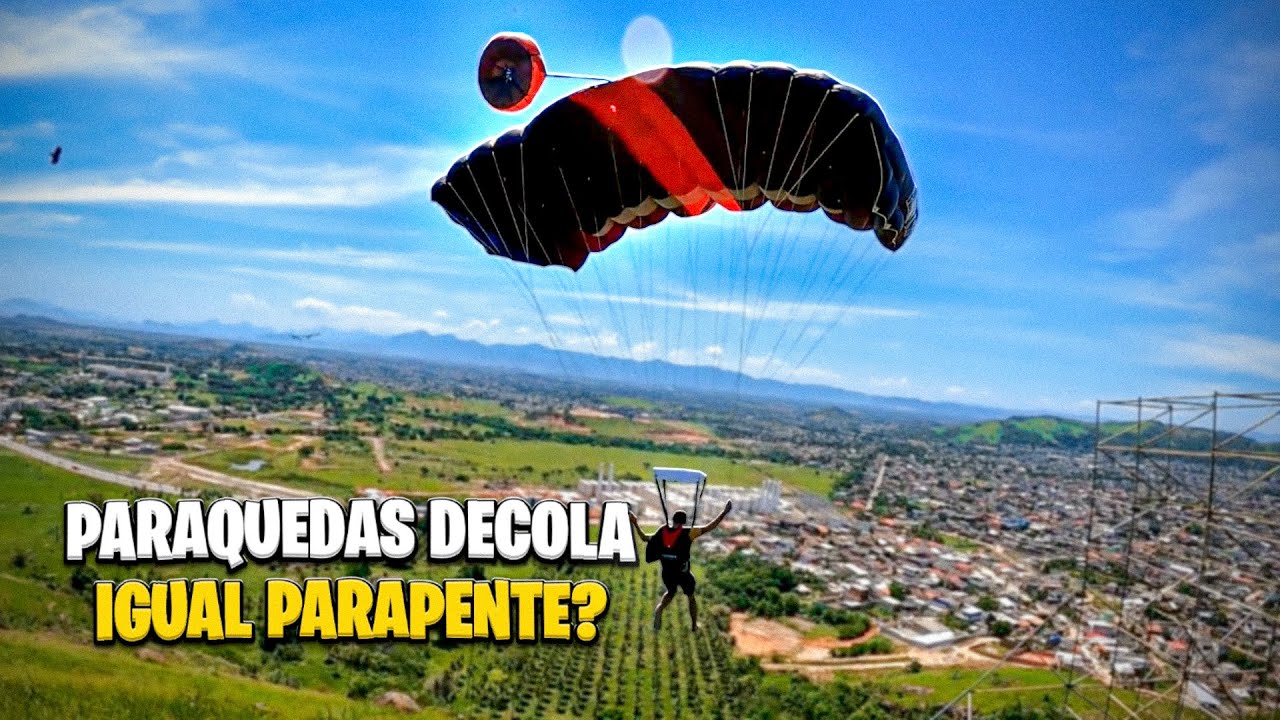 COMO SE DECOLA UM PARAQUEDAS VEJA COMO ELE DECOLOU DA MONTANHA.