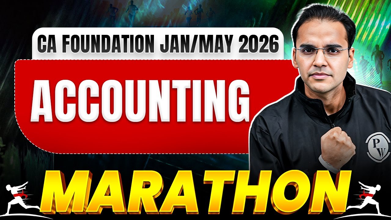 CA Foundation Accounting Full Day Marathon Complete Revision By Nitin Goel Sir 🔥