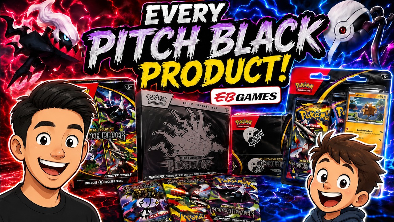 Opening EVERY Pok&eacute;mon Pitch Black Product from EB Games!