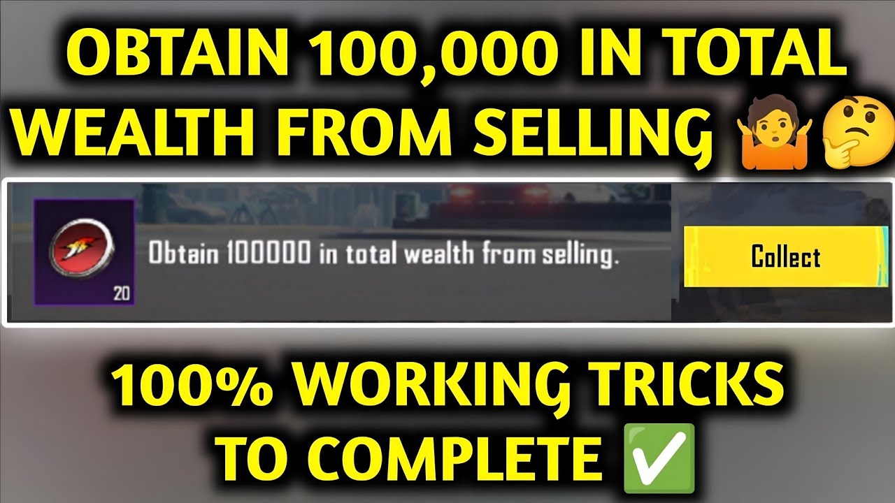 OBTAIN 100000 IN TOTAL WEALTH FROM SELLING ✅ PRIZE PATH EXTRA MISSION