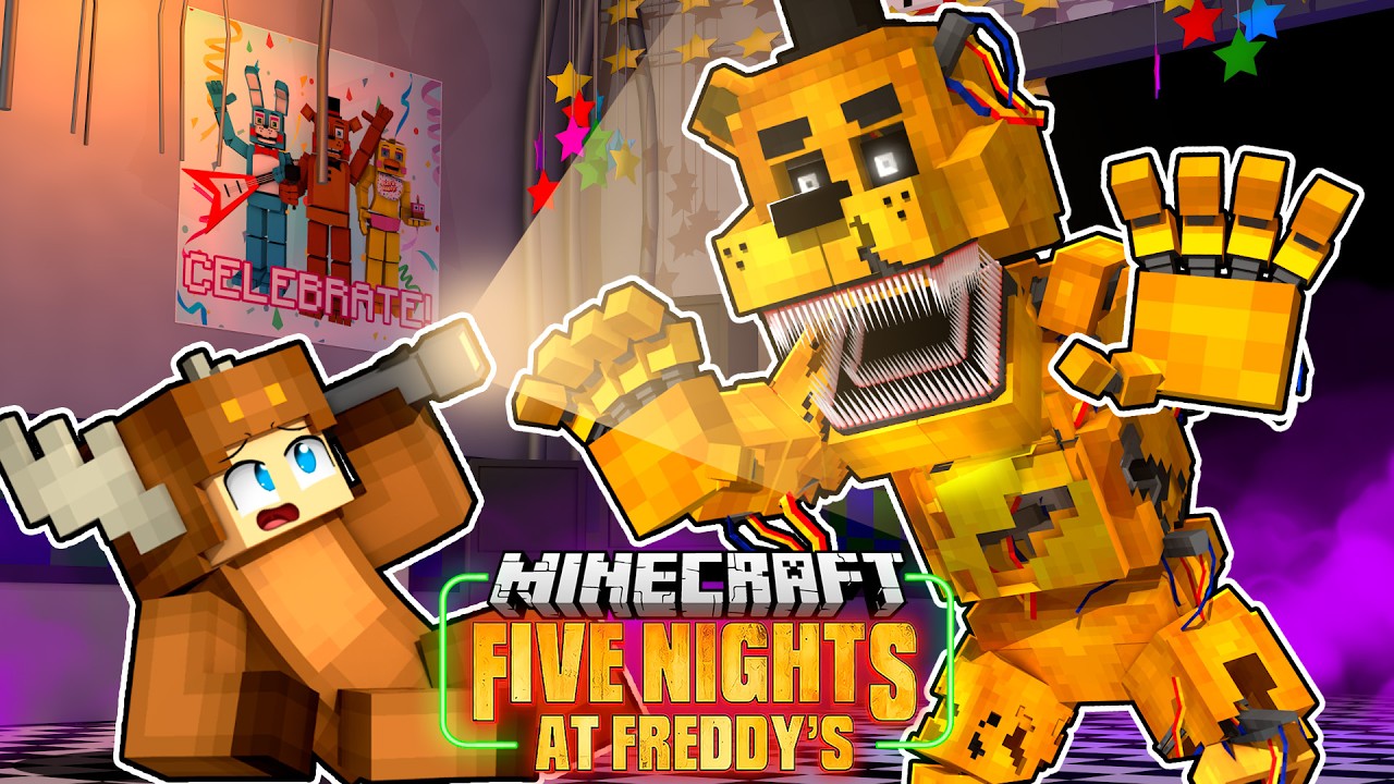 minecrafts new fnaf world mod is actually SCARY.. Golden Freddy.. (Season 3 Night 1)